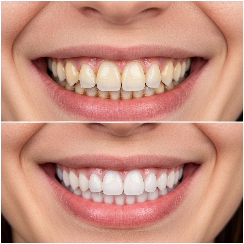 Before and after smile transformation
